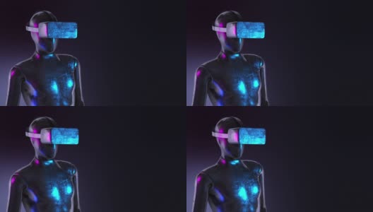 人工智能，VR元时空概念背景高清在线视频素材下载