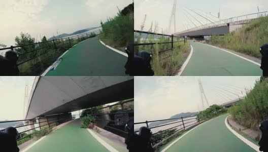 日本岛见海道自行车赛高清在线视频素材下载