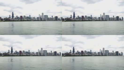 从湖边大道到芝加哥天际线高清在线视频素材下载