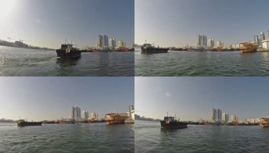 在迪拜的克里克河上游弋高清在线视频素材下载