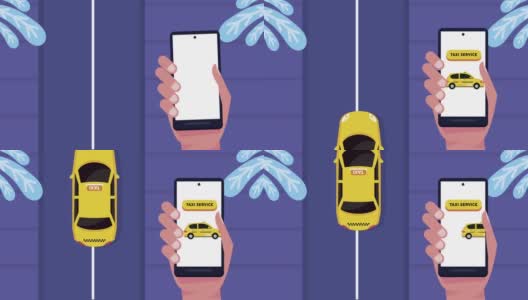 出租车在线服务应用技术高清在线视频素材下载