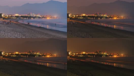 黄昏的海滩生活高清在线视频素材下载
