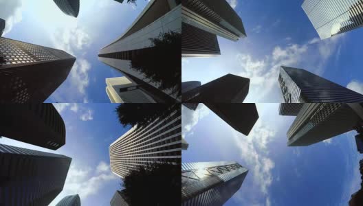 Building - look up at the sky -Shinjyuku-4K-高清在线视频素材下载