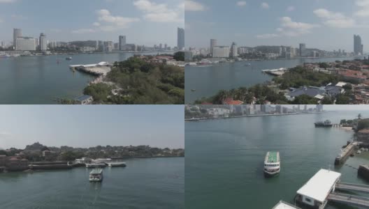 旅游城市的小码头高清在线视频素材下载