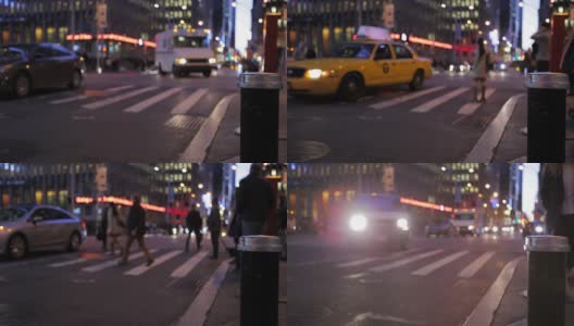 纽约十字路口的人群高清在线视频素材下载