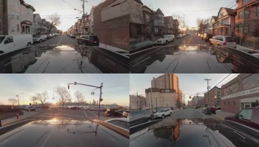 新泽西One Front Driving系列冬天的观点高清在线视频素材下载