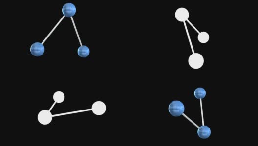 三维动画的分子形状可循环与alpha高清在线视频素材下载