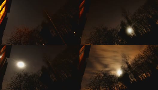 伦敦，Full Moon Time Lapse高清在线视频素材下载