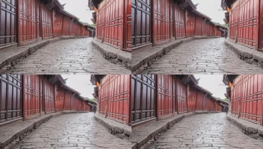 早晨的丽江古城街道，中国云南。多莉左高清在线视频素材下载