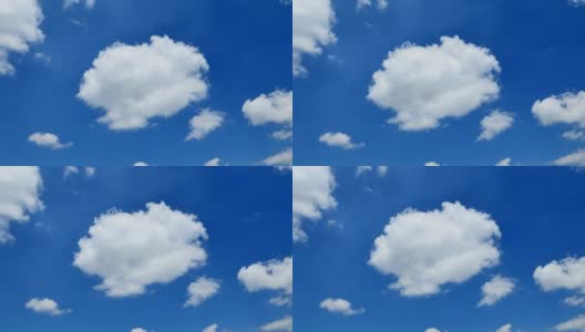 晴朗的天空和一片云彩高清在线视频素材下载