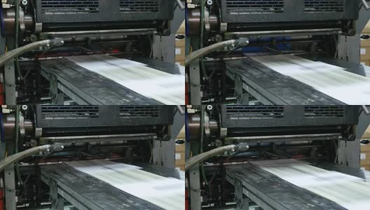 信封纸卷正在印刷的大工厂流水线上高清在线视频素材下载