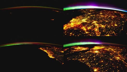 从国际空间站上看到的地球。这段视频由美国宇航局提供。高清在线视频素材下载