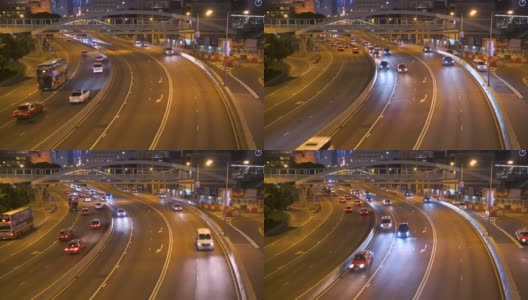 实时曲线道路夜间时间高清在线视频素材下载