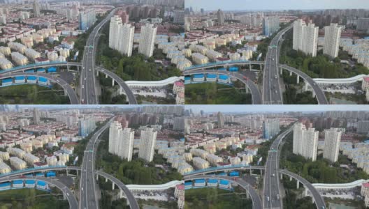 上海高速公路交通便利，市区城市景观优美，在陆家嘴遥遥领先高清在线视频素材下载