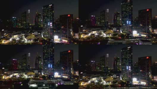 广州城市夜景鸟瞰图高清在线视频素材下载
