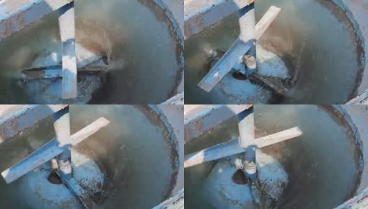 水泥搅拌桶内高清在线视频素材下载