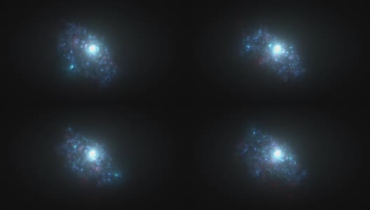 黑色背景上的螺旋星系高清在线视频素材下载