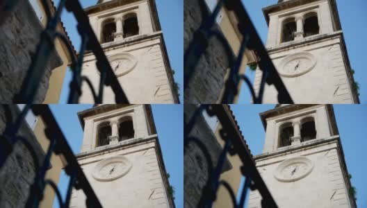 布达古城的钟楼高清在线视频素材下载