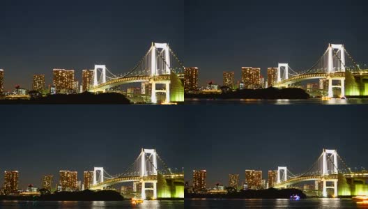 时光流逝:日本东京的彩虹桥高清在线视频素材下载