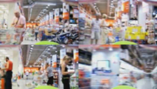 超级市场疯狂购物高清在线视频素材下载