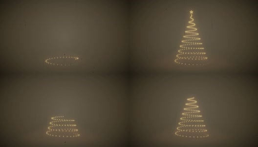圣诞树棕影效果高清高清在线视频素材下载