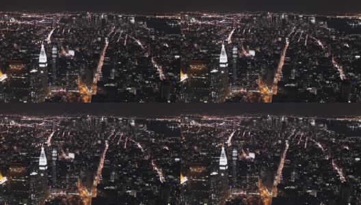 曼哈顿高角度夜看南高清在线视频素材下载