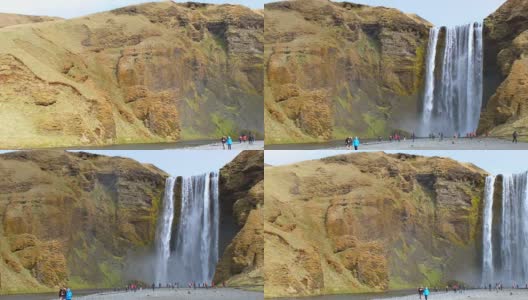 图片:Skógafoss瀑布，冰岛高清在线视频素材下载