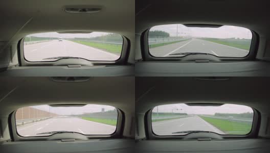 高速公路后窗视图高清在线视频素材下载