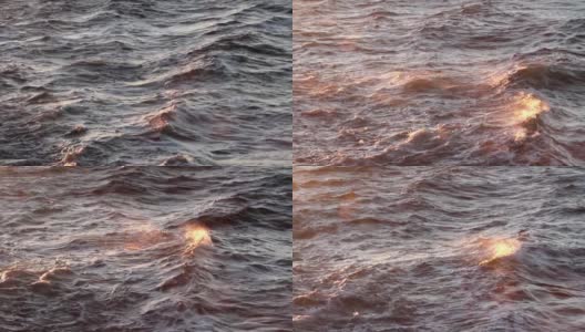 在五颜六色的橙色波浪中航行高清在线视频素材下载