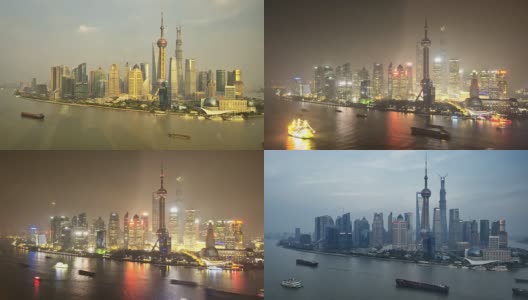 上海浦东白天到晚上的高清延时。中国高清在线视频素材下载