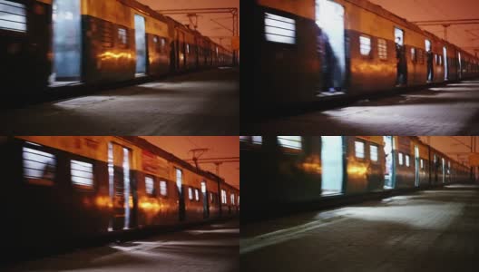 《深夜列车进站高清在线视频素材下载