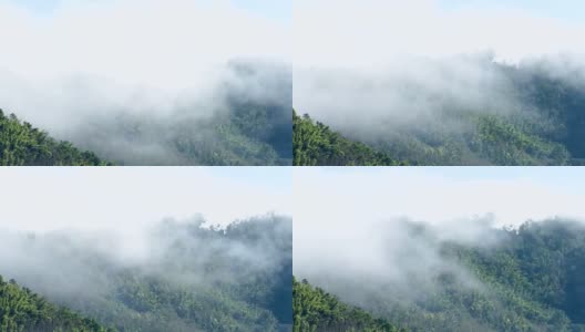 时光流逝看山雾高清在线视频素材下载