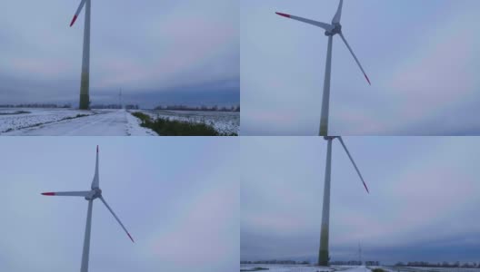 风车产生清洁的电能高清在线视频素材下载