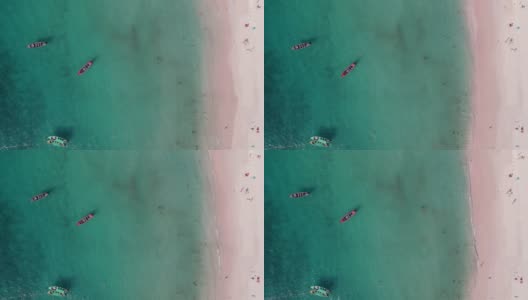 泰国普吉岛，自由海滩的鸟瞰图高清在线视频素材下载
