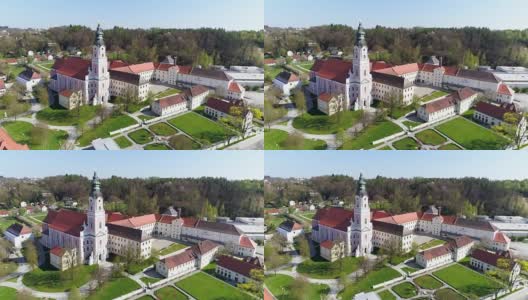 下巴伐利亚的奥尔德斯巴赫修道院教堂高清在线视频素材下载