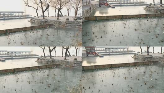 夏季，冬天，冰，晨雾，北京，中国高清在线视频素材下载