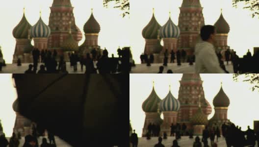 红场，莫斯科，俄罗斯，圣巴西尔大教堂高清在线视频素材下载
