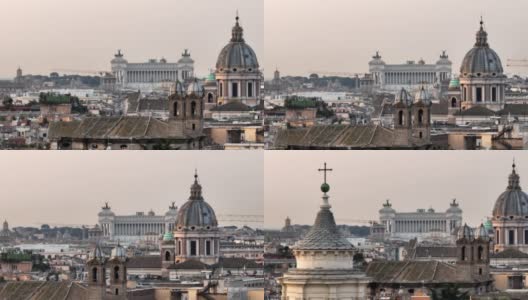意大利罗马的屋顶。高清在线视频素材下载