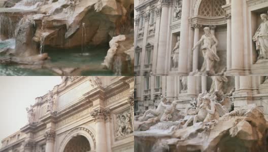 罗马特莱维喷泉的录像高清在线视频素材下载