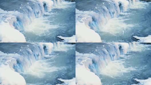 冬季冻流河-可循环，高、NTSC高清在线视频素材下载
