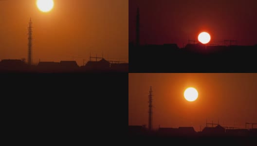 日落间隔拍摄高清在线视频素材下载