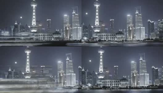 东方明珠，上海夜景，中国高清在线视频素材下载