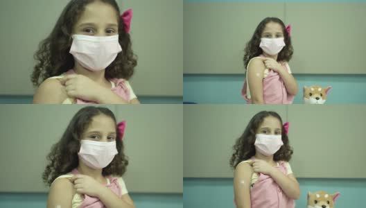 孩子很高兴接种新冠肺炎疫苗高清在线视频素材下载