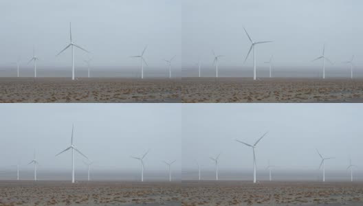 风力涡轮机，风电场高清在线视频素材下载