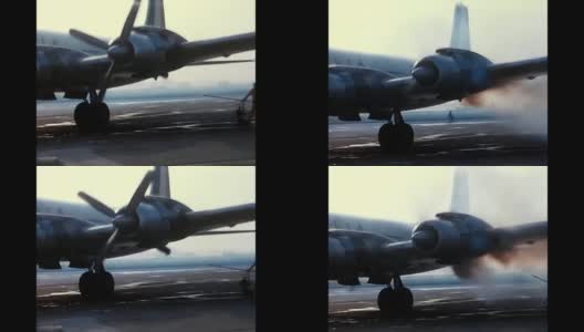 20世纪60年代的飞机引擎高清在线视频素材下载