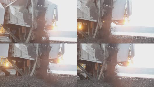 采煤用挖掘机高清在线视频素材下载