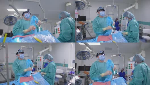 使用外科手术器械的医生高清在线视频素材下载