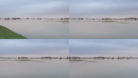 满溢的艾塞尔河河高清在线视频素材下载
