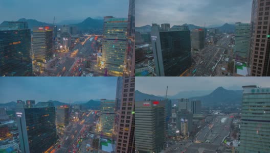 首尔市光华门交通高清在线视频素材下载