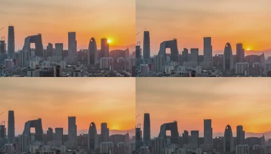 Timelapse- Beijing Sunset (Panning)高清在线视频素材下载